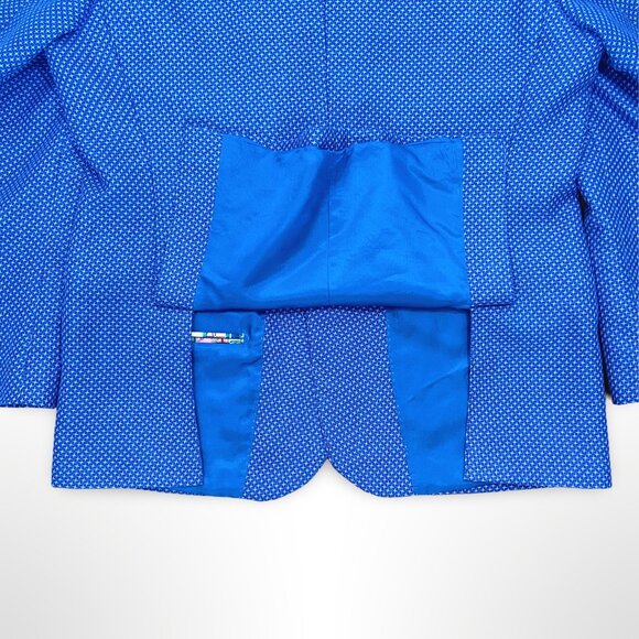 Vitale Barberis Canonico Blue Wool Sport Coat Blazer Men's Size 36 Made In Italy - Picture 11 of 12
